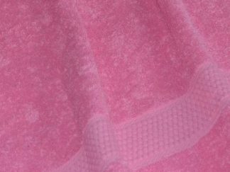 Полотенце махровое розовое