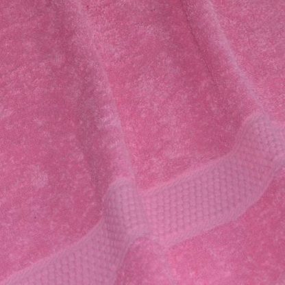 Полотенце махровое розовое